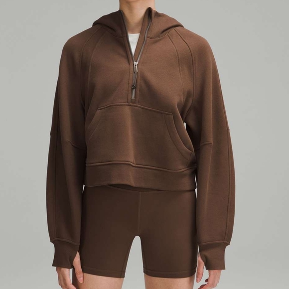 lululemon athletica Sweaters - LULULEMON Scuba Oversized Half-Zip Hoodie Java 2023 XL/XXL